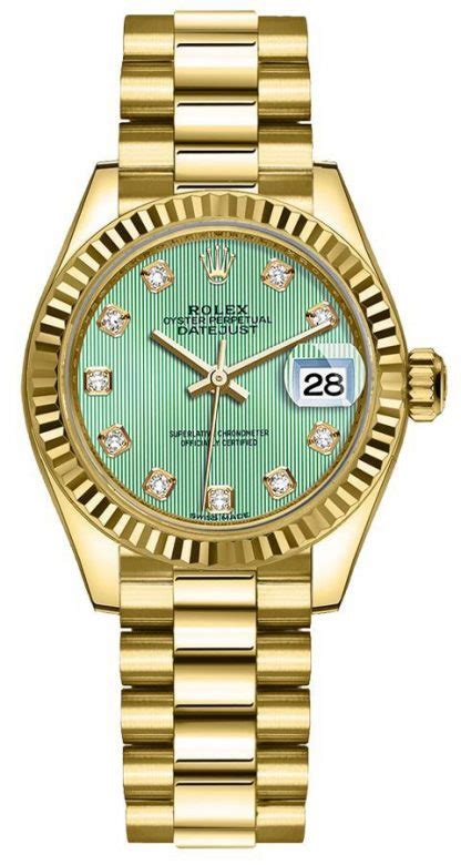 rolex donna quadrante verde diamanti